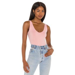 NEW Free People Washed Seamless Bodysuit Washed Pink XS/S REVOLVE MSRP $48